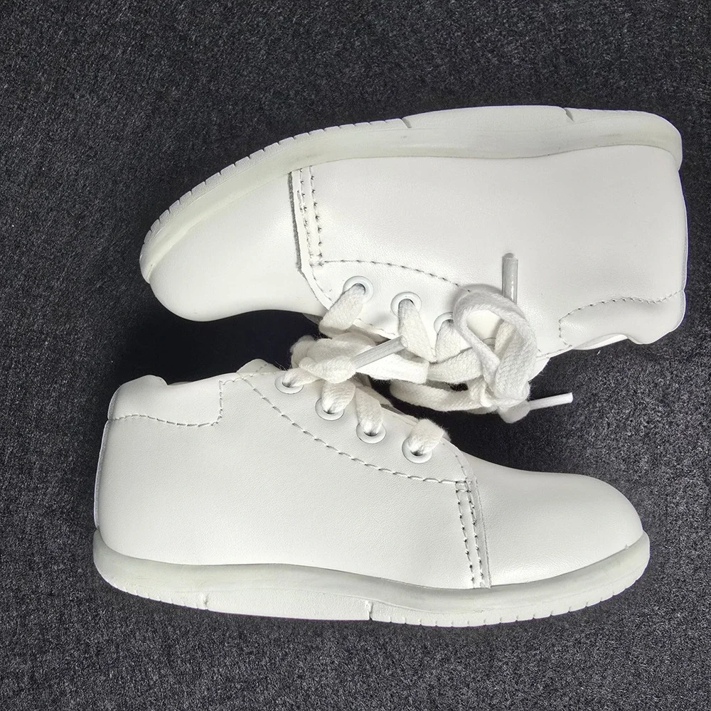 Stride Rite SRT Elliot Baby Toddler 7M White Leather Walking Shoes BB35749 Boys